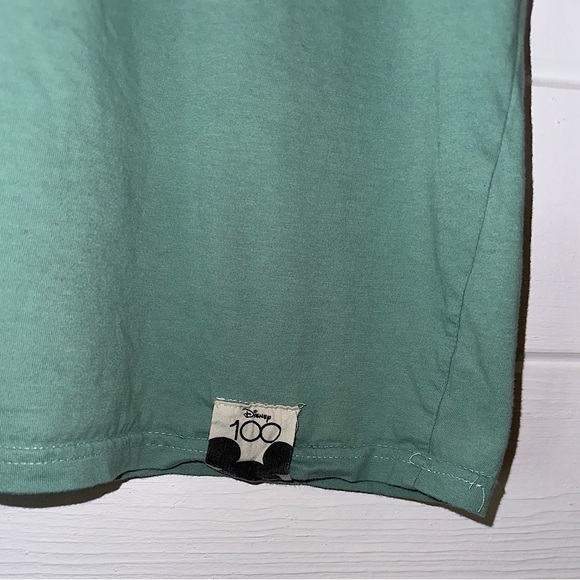 Disney 100 Years Cotton Oversized Relaxed Fit Green Mickey Mouse T-Shirt Sz S - Picture 4 of 7